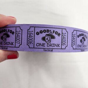 Raffle Ticket Purple Good For One Drink 2000